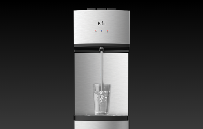 Brio 530 Water cooler front image noting large dispense height