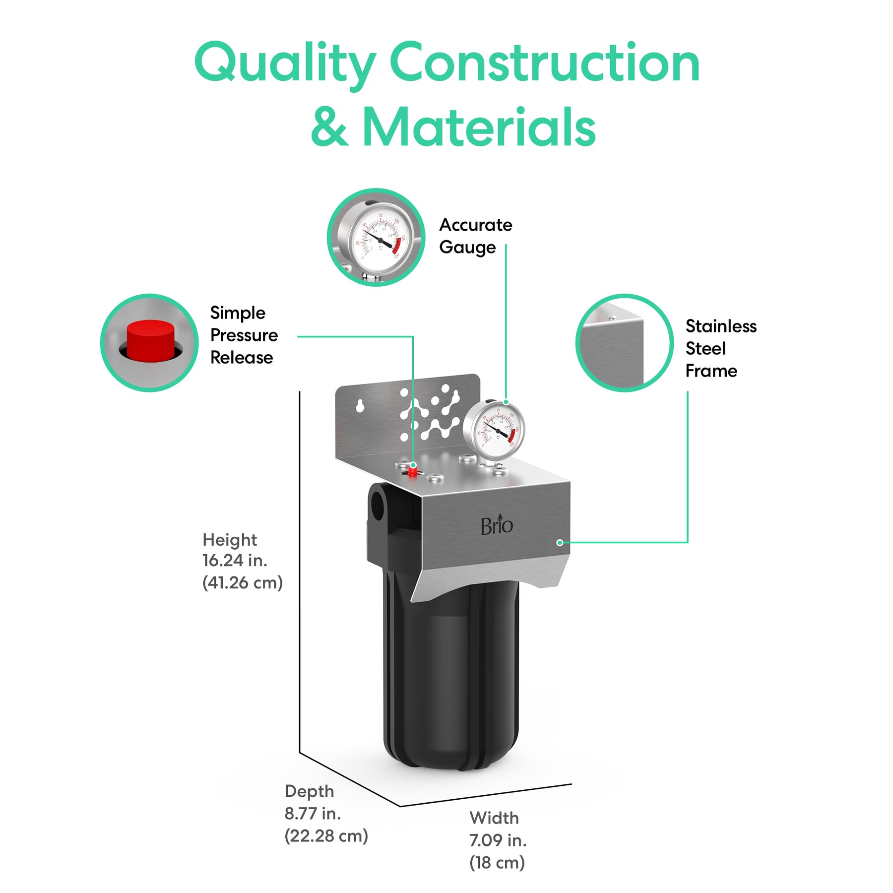 Brio Single Stage Whole House Filtration System – 10" Heavy Metals