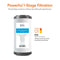 The Single Stage Whole House Filtration System - 10" Anti-Scale features a cartridge with powerful sodium polyphosphate treatment that neutralizes hard water, preventing scale and protecting your plumbing and appliances.