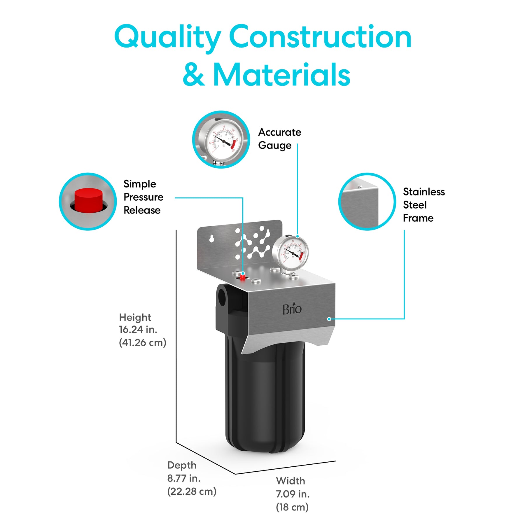 Brio Single Stage Whole House Filtration System – 10" Sediment