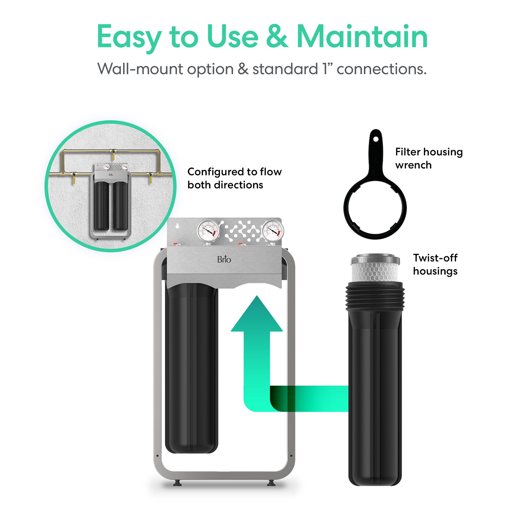 Brio 2-Stage Whole House Filtration System – 20" Heavy Metals