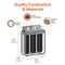 The 3-Stage Whole House Filtration System - 20" Anti-Scale features accurate gauges, easy pressure release, and a stainless steel frame. Dimensions: 30.26"H x 23.59"W x 8.77"D. Text: Quality Construction & Materials.