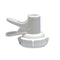 The 48MM White Screw Top Valve Display Package features a BPA-free plastic cap with a flip-up spout and handle for easy pouring and resealing crown top water bottles, shown against a plain white background.