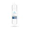 The 11" RO Inline Filter 80GPD is a white reverse osmosis cartridge with a blue and white label, offering advanced water filtration for up to 80 gallons per day. The label features product details, a barcode, and is shown vertically on a white background.