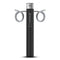 The 22" High Capacity All-in-One Under Sink Water Filter is black with a silver top and two flexible metal hoses on each side, features 3-stage filtration, and is shown against a white background.