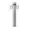 A tall, slim, rectangular silver device with connection lines and a black top and base, labeled Brio at the top. The 26″ Premium Under Sink Filter PFAS-Reduction System showcases a minimalist design and is ideal for efficient PFAS reduction.