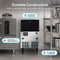 A commercial kitchen features a stainless steel appliance with an open insulated lift and slide door, adjustable 6-inch legs, and 304 stainless steel construction. Nearby shelves hold pots and a Monarch 120 lb. Capacity Ice Machine with 40 lb. Storage Bin.