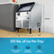 The Monarch 210 lb Capacity Ice Machine with 80 lb Storage Bin fits under counters (26 x 27.5 x 39.06 in), makes up to 210 lbs of pure, filtered ice daily, and features an insulated storage bin for up to 80 lbs of ice.