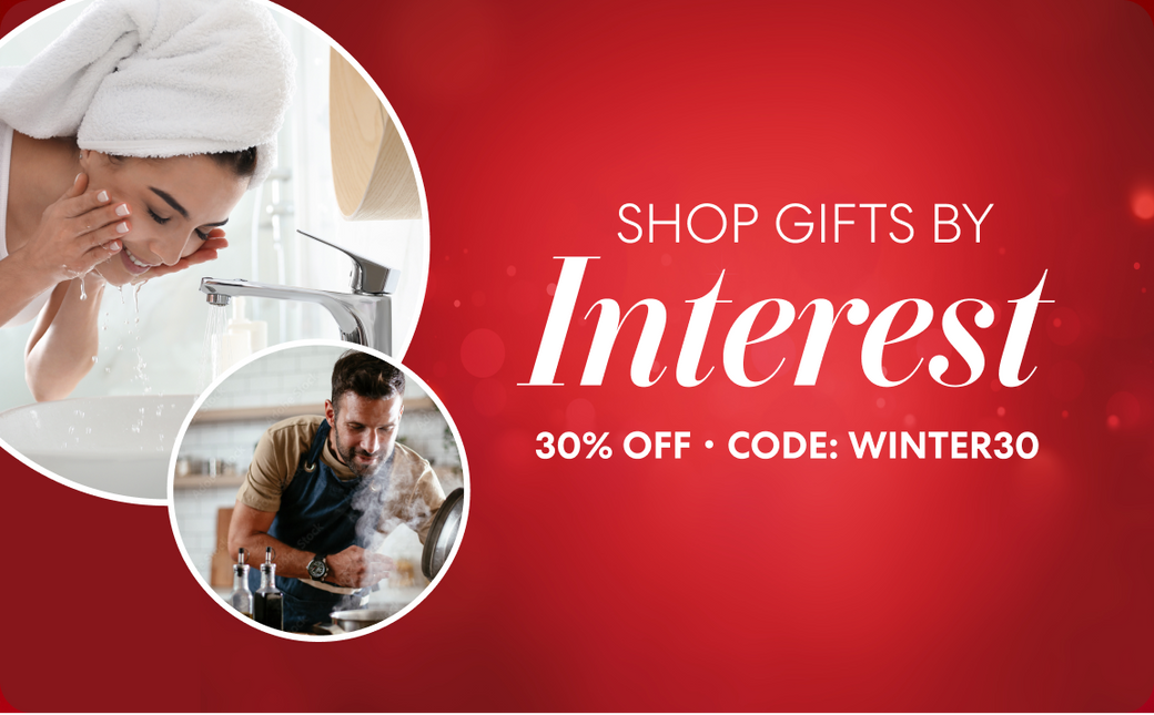 Shop gifts by interest—Brio holiday deal, 30% off with code WINTER30, skincare routine and cooking at home.