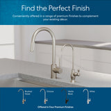 Brio Water Faucet for Filtration System, Curvy Classic Series, Lead-Free, Brushed Nickel Finish