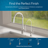 Brio Water Faucet for Filtration System, Curvy Classic Series, Chrome Finish