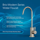 Brio Modern Series Water Faucet - 31mm Brushed Nickel