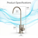 Brio Modern Series Water Faucet - 31mm Brushed Nickel