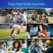 A collage shows people enjoying water in various settings—with the Manual Water Bottle Pump - Green & White at home, camping, or at work—under the text Enjoy Fresh Water Anywhere.