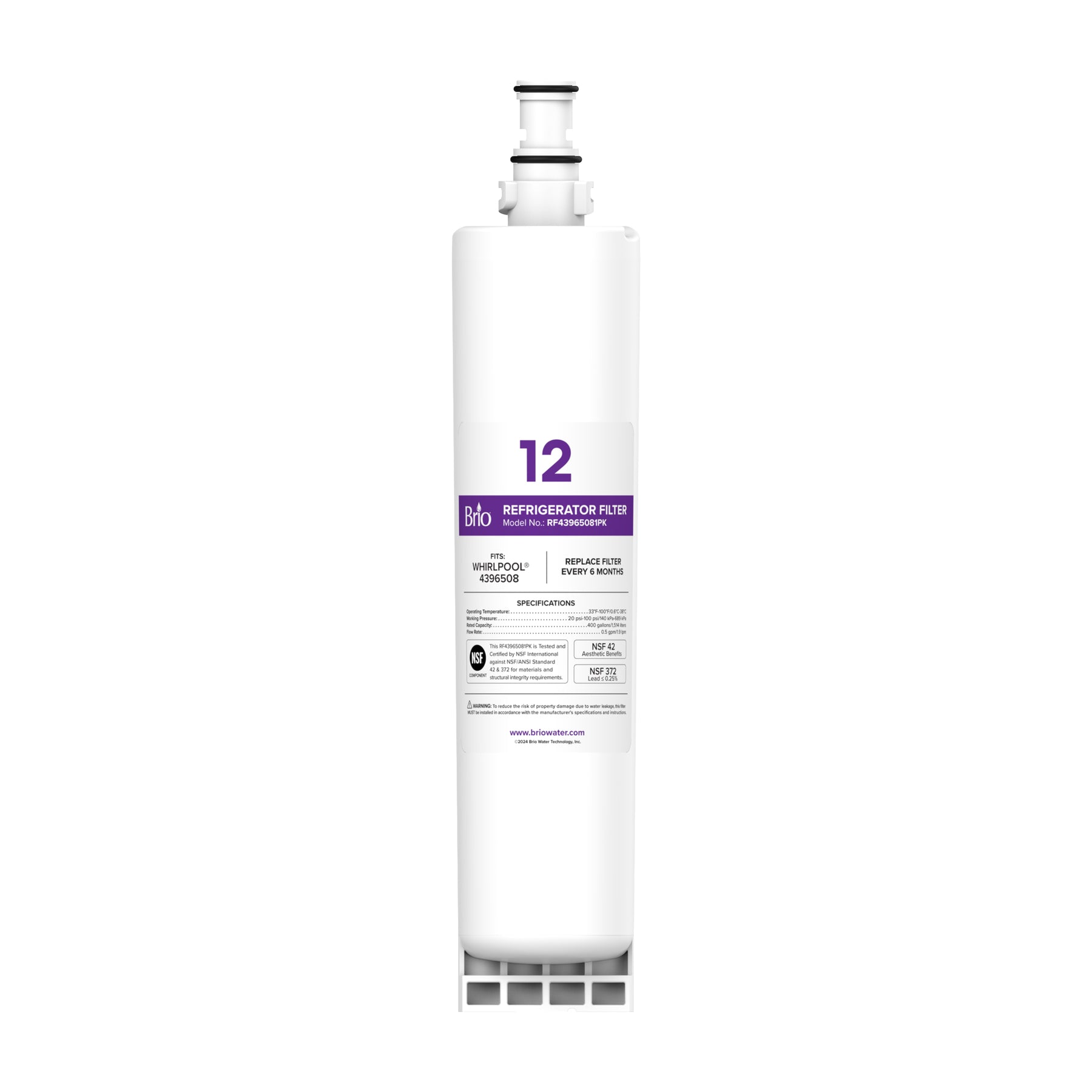 Brio 43965081 Refrigerator Filter – Whirlpool® 4396508, KitchenAid® 4396547