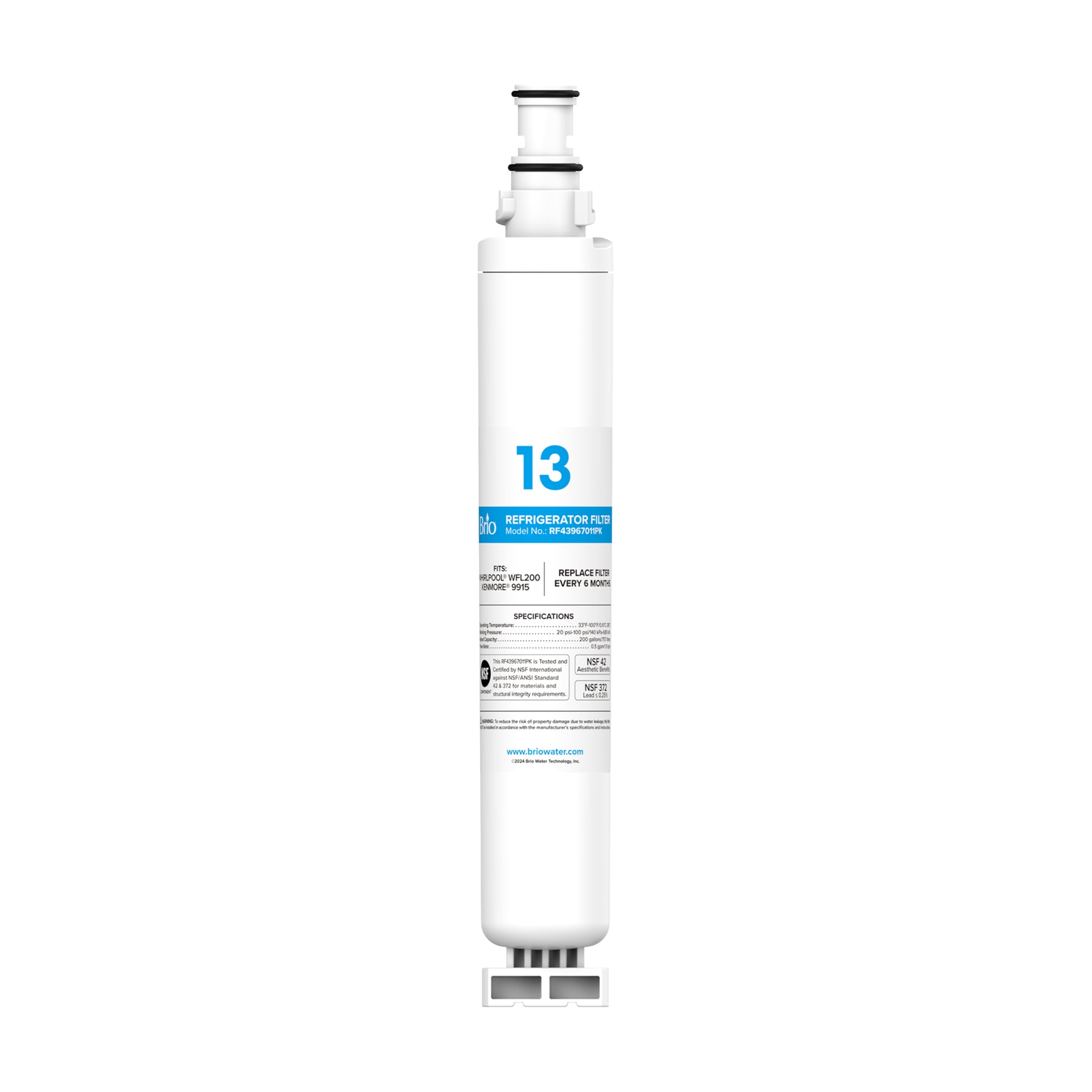 Brio 4396701 Refrigerator Filter – Whirlpool® WFL200 Kenmore® 9915
