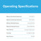 A chart titled Operating Specifications lists temperature range, working pressure, filter capacity, flow rate, and burst pressure for the NSF-certified 6019A Refrigerator Filter, compatible with GE RPWF and similar models.