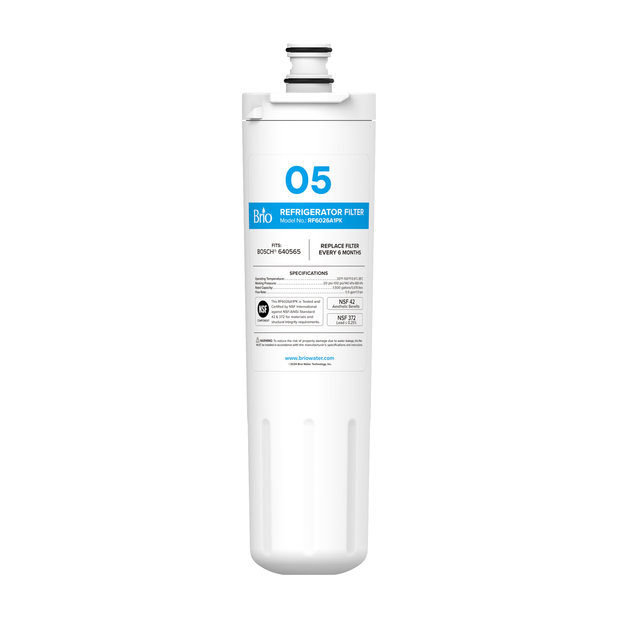 Brio 6026A Refrigerator Filter - BOSCH 640565, AP3961137, 1257074, LND
