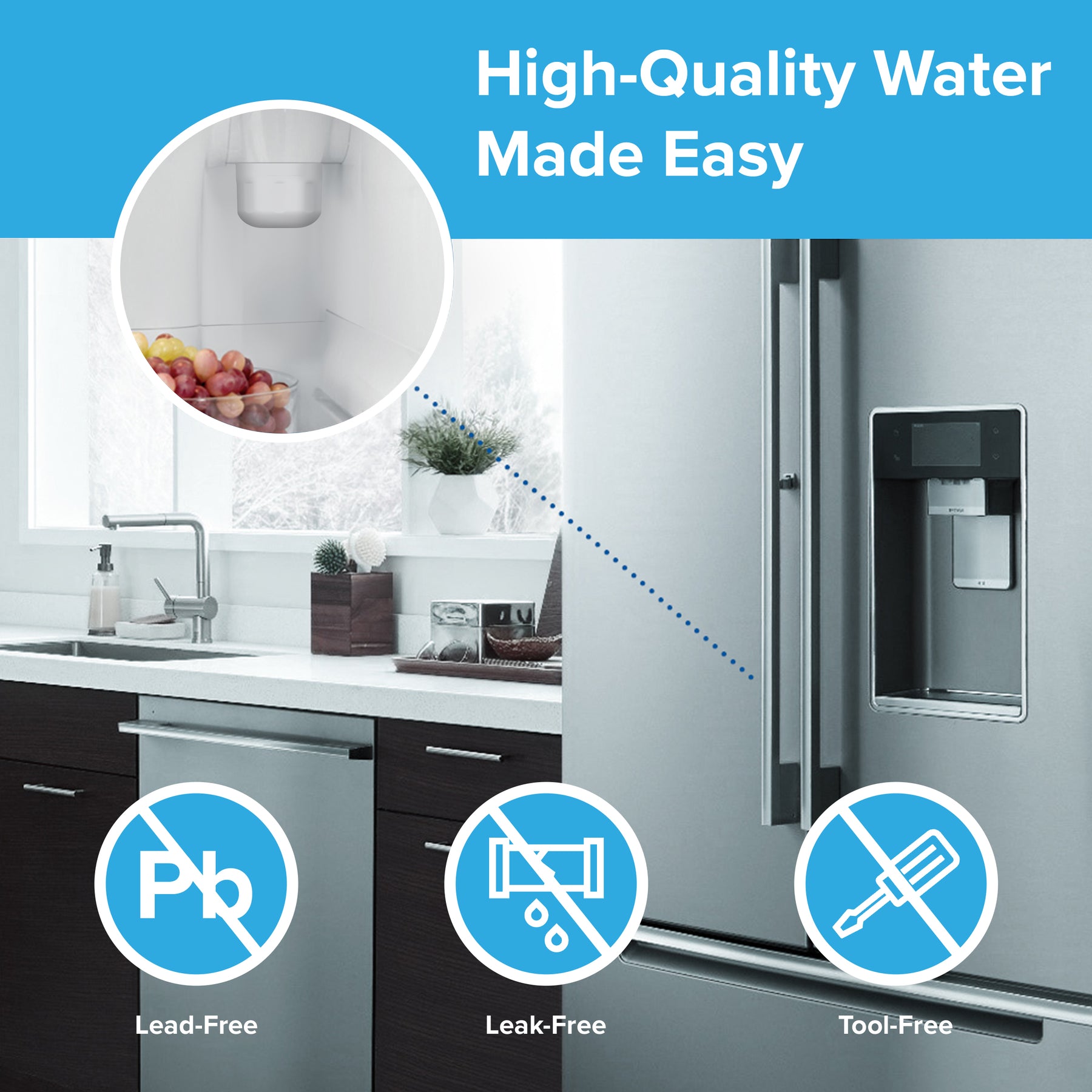 Brio 8171413 Refrigerator Filter – Whirlpool® 8171413, KitchenAid® 8171788