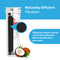 The 836848 Refrigerator Filter – Fisher & Paykel® 836848, Amana® 8171788 is shown cut in half, displaying an NSF-certified black coconut shell carbon block that efficiently filters water. A coconut image appears at the bottom.