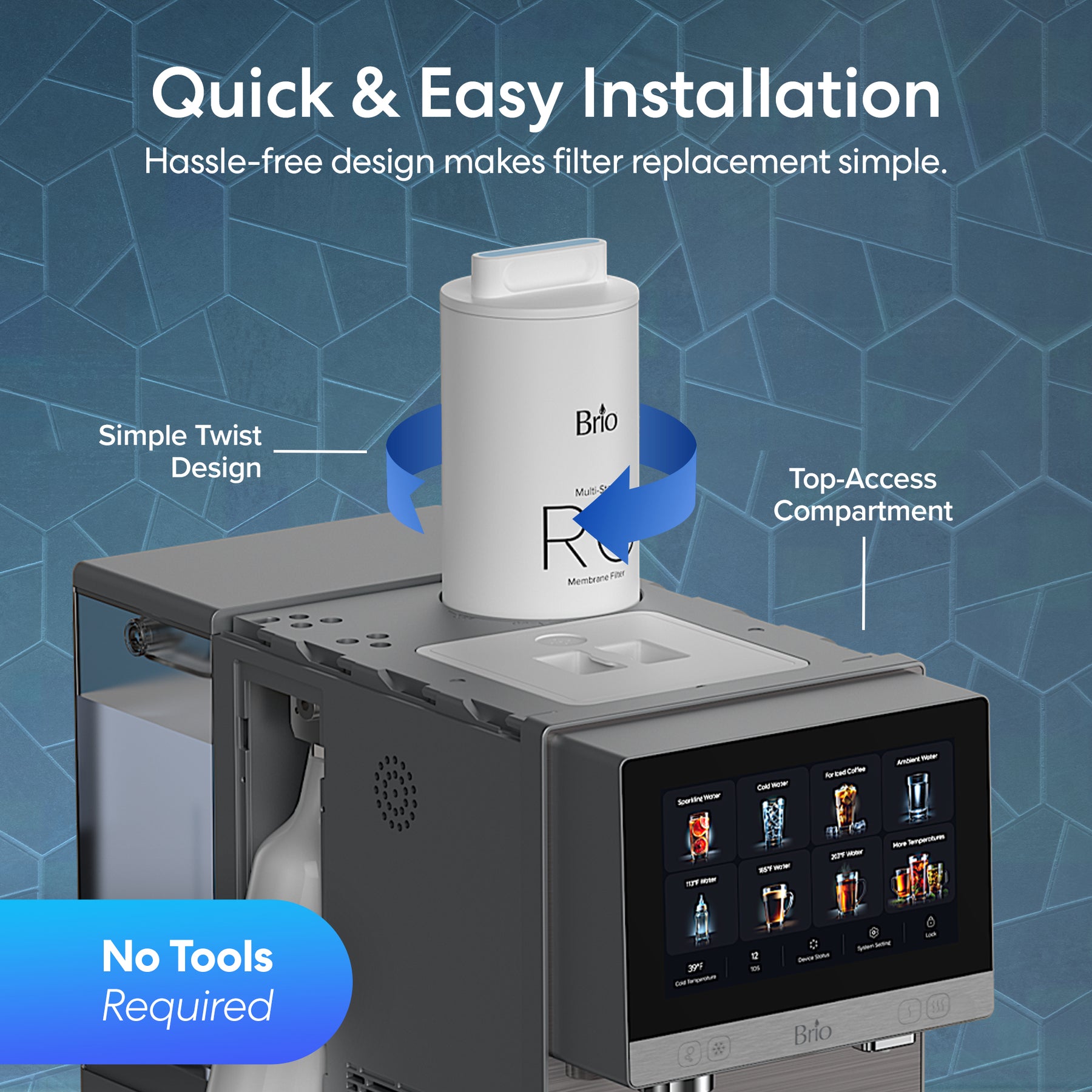 Brio Multi-Stage RO Filter 200GPD – Q60 Dispenser