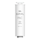 The Brio SIMPL PAC 2-in-1 Composite Filter, model #CF420ROU02, is a white cylindrical cartridge with an activated carbon rod and push-button top—ideal for your water filtration system, with the model printed near the bottom.