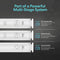 Three white cylindrical cartridges labeled PAC, RO, and CF are shown horizontally against a dark background, highlighting their roles in advanced filtration and contaminant reduction for the Q20 Dispenser's Carbon Rod Filter three-stage water filter system.