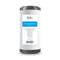 The Whole House 10" Anti-Scale Filter features a white body, black top and bottom, and a blue and white label—perfect for use in whole house filtration systems.