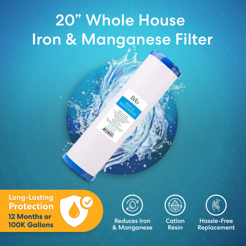 Brio Whole House 20” Iron & Manganese Filter