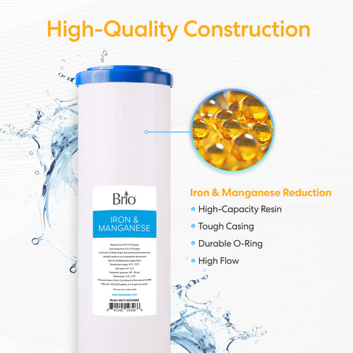 Brio Whole House 20” Iron & Manganese Filter