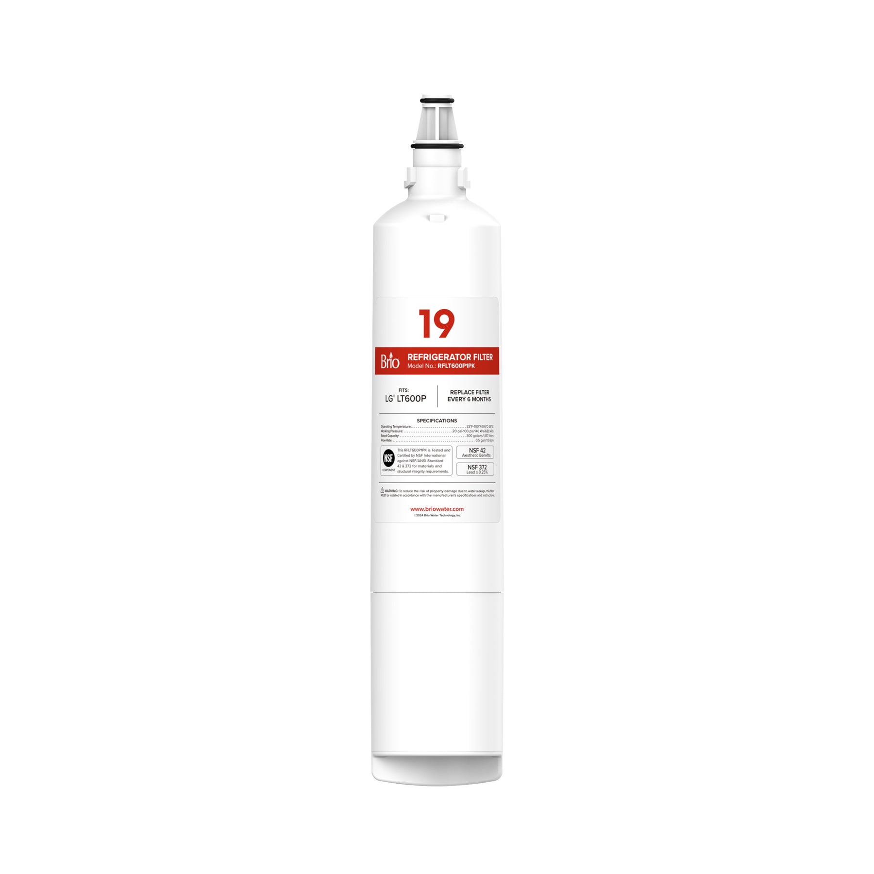 Brio LT600P Refrigerator Filter – LG® LT600P, Kenmore® 9990