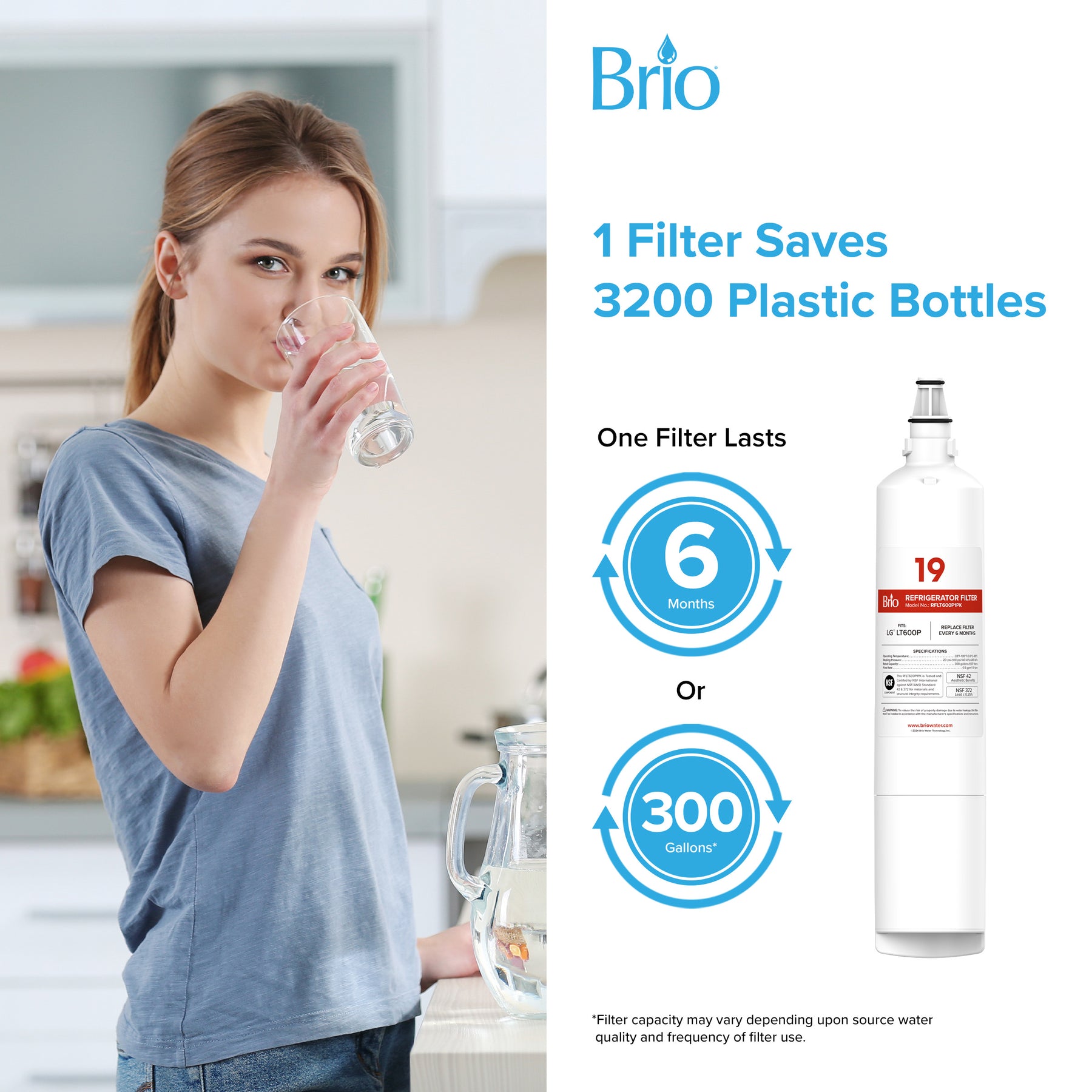 Brio LT600P Refrigerator Filter – LG® LT600P, Kenmore® 9990