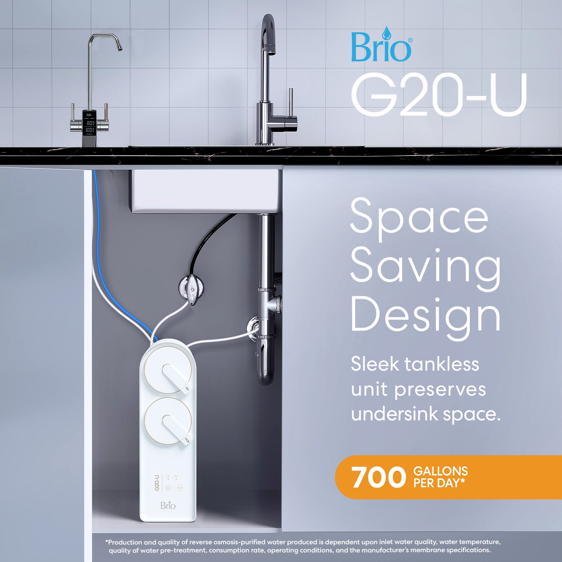 Brio G20-U RO Undersink Filtration System – White