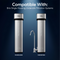 Two 16" Premium Under Sink Filter units (1200 Gallon Capacity) and a faucet are shown. The image text states these NSF certified water filter products are compatible with Brio Single Housing Undersink Filtration Systems. Model numbers FUS100A16SS and FUS100F1ISS are labeled.