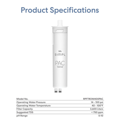 Brio SIMPL PAC Sediment Filter – TROM400STD