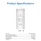 A white cylindrical SIMPL Reverse Osmosis Membrane 400GPD - TROM400STD is shown above a table listing specs: Model RPTFROM400RO, 14-100 psi pressure, 40-100°F temp, 7,200L capacity, and pH range 5-10.