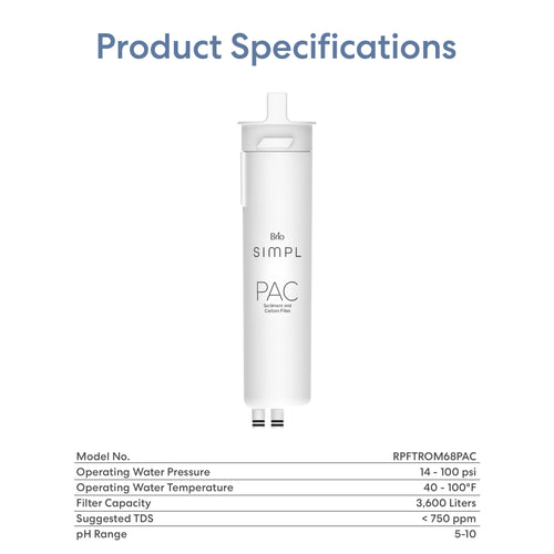 Brio SMPL PAC Sediment Filter – TROM600STD, TROM800STD