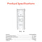 A white SIMPL Reverse Osmosis Membrane 800GPD - TROM800STD is shown with 'Product Specifications' above and details below, including 800GPD capacity, operating pressure, temperature, filter capacity, TDS, model number, and pH range.