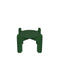 A compact, modern Crock Water Dispenser Wood Stand in green, measuring 8 inches and designed for space efficiency, features four sturdy, angled legs supporting a round top, all set against a plain white background.