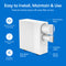 Introducing the SIMPL Series Tankless Reverse Osmosis (RO) Under Sink Filtration System 400GPD—a sleek white water purifier featuring convenient front access filters, intuitive indicator lights, and a user-friendly power button. Set against a blue background, the text emphasizes its advanced tankless RO technology, high 400 gallons per day capacity, rapid quick-change filters for easy maintenance, effortless installation process, and handy filter reset buttons.