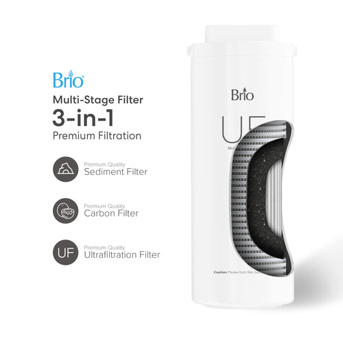 Brio Amphora Ultrafiltration Undersink Filtration System With Faucet Black