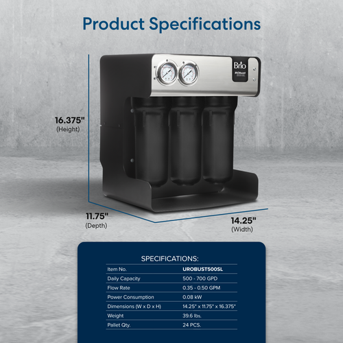 Brio RObust 500 SL 4-Stage Reverse Osmosis System