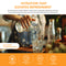 A person pours water from a glass pitcher into a glass, surrounded by various bottles on the table. Text highlights the benefits of the Brio 500 Quick Change Reverse Osmosis System, including up to 99.9% contaminant-free water, an impressive 500 gallons per day capacity, a 60% recovery rate, advanced RO filtration technology, quick-change filters for easy maintenance, and compatibility with commercial water filter tanks.