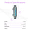 The UV-C Ultraviolet Light - 0.3 GPM is a silver, cylindrical undersink UV purifier (7.7" x 2") providing chemical-free water treatment, with a 0.3 GPM flow rate, 4W power use, and an 8,000-hour lamp life.