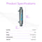 Product specifications for the UV-C Ultraviolet Light - 0.5 GPM: cylindrical device (10" x 2"), 0.5 GPM flow, 6W, 110V, 1/4" FNPT port, and an 8,000-hour lamp life for chemical-free water disinfection.