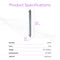 A diagram of the UV-C Ultraviolet Light - 8 GPM whole house system, sized 35.8" x 2.5", features 8 GPM flow, 30W power, 110V voltage, 3/4" MNPT port, and an 8,000-hour lamp life—ideal for chemical-free water treatment.