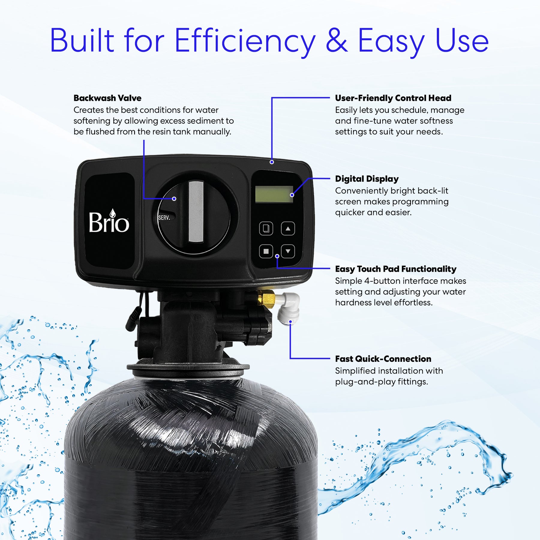 [Avex] Brio Whole House Water Softener System – 30,000 Grains