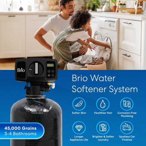 Brio Whole House Water Softener System - 45,000 Grains