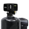 A Whole House Water Softener System - 4+ Bathrooms - 64,000 Grains, featuring a digital control head, meter, and brine tank wrapped in protective plastic.