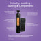 The Whole House Water Softener System - 3-4 Bathrooms - 48,000 Grain features a user-friendly control head, quality bypass valve, premium resin, large brine tank, and durable tank shown against a purple background.